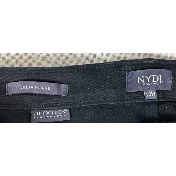 NYDJ Julia Flare Women's Sz 20W Black Jeans Stretch Casual Inseam 27" - Picture 3 of 8
